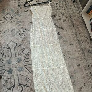White Floor Length Lace dress from Reformation-NWT